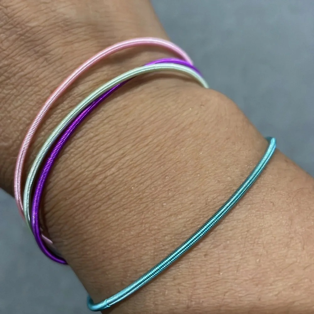 Colorful Coil Bracelets Set of 4 bundle of 2